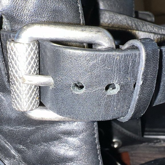 ALL SAINTS Yannis Leather Open Back Black Booties Women US Size 8.5 Retail $415 - Picture 9 of 10